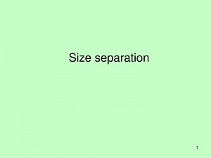 Size separation - SlideServe