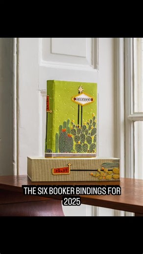 We are thrilled to reveal this year’s hand-bound editions of the Booker Prize 2025 shortlisted books! This year the six Fellows that bound books were (from left to right of the bindings) Hannah Brown, Glenn Bartley, Tom McEwan, Stuart Brockman, Angela James and Sue Doggett. All totally unique in both design and execution, these six bindings show examples of work being done by some of the most exceptional contemporary fine binders working today. Images © Indira Birnie for the Booker Prize Foundat