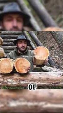 Building an Amazing Log Cabin in the Forest | Full Survival Shelter Build 🌲🪵 #logcabin #usa #viral