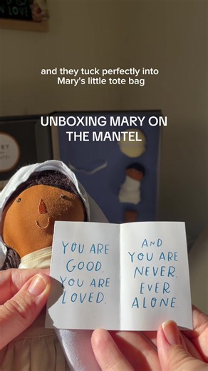 Your new favorite family Advent tradition: a fun, interactive way to help kids prepare for the arrival of baby Jesus. Mary on the Mantel has everything you need to simplify your Advent without losing any of the meaning. #maryonthemantel #mothermary #adventtiktok #catholictiktok