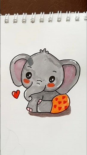 Coloring a Cute Little Elephant – Fun and Easy for Everyone!