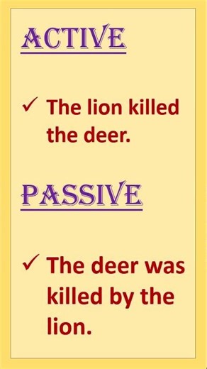 Active vs passive #englishlanguage #shortsfeed #viral