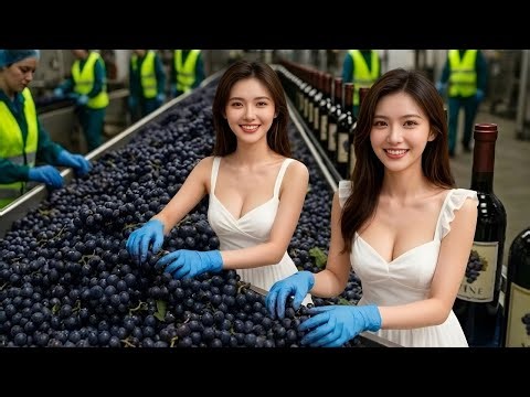 How Grapes Are Turned Into Wine In A Factory | Wine Production Process