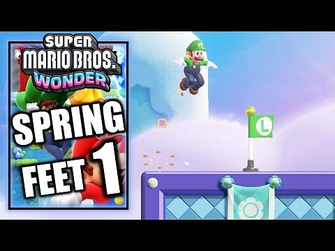 Super Mario Bros Wonder – Spring Feet 1 - 100% All Wonder Seeds, Flower Coins & Flag