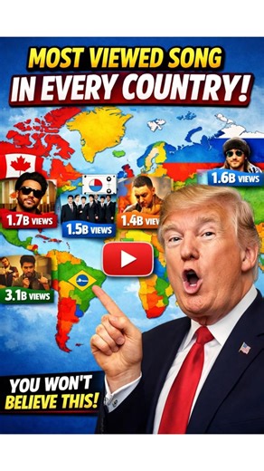 Most Viewed Song in Every Country 🌍 | Global Music Data You Didn’t Know! 🎵 #shorts