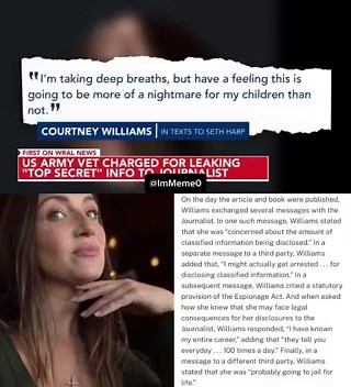 🚨BREAKING: The DOJ announced the arrest and indictment of a former Army employee with top-secret clearance for leaking classified national defense information to a journalist.Courtney Williams is accused of sharing sensitive details between 2022 and 2025, including special military unit tactics, techniques, and procedures.