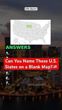 Can You Name These U.S. States on a Blank Map? 🇺🇸 #usaquiz