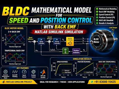 BLDC MATHEMATICAL MODEL FOR SPEED AND POSITION CONTROL WITH BACK EMF MATLAB SIMULINK SIMULATION