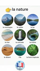 Vocabulaire français / nature مفردات فرنسية / الطبيعة #reel #reelsvideoシ #facebook #lifestyle #fblifestyle #fbreelsfypシ゚ #france #viralreelsシ #la_langue_française #nature | تعلم اللغة الفرنسيةApprendre la langue française
