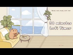 30 minutes - Relax & study with me Lofi | Tunes of Capy #timer #30minutetimer #lofi #relaxing #calm