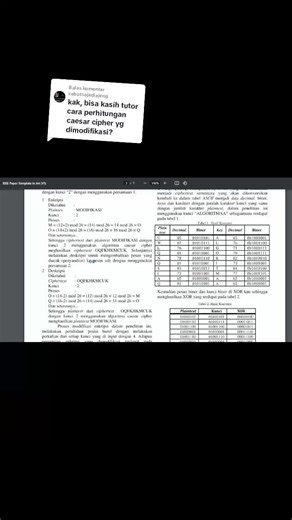 Membalas @sebutsajadiajeng program kriptografi klasik metode caesar cipher modified (part 1) #fypシ #fypシ゚viral #fyp #fypage #samasamabelajar #komputer #coding #belajarpython #kriptografi #googlecolab