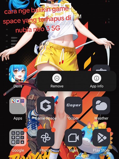 Restore Deleted Game Space on Nubia Neo 3 5G