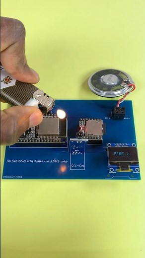 Fire sensor detection audio alarm system using ESP32