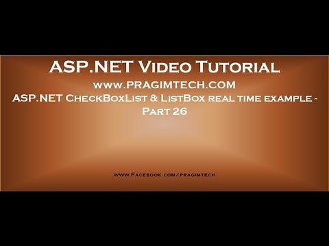 Asp.net checkboxlist and listbox real time example Part 26