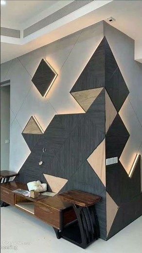 Modern PVC Wall Panel Design for Living room #interiordesign #wall #pvc