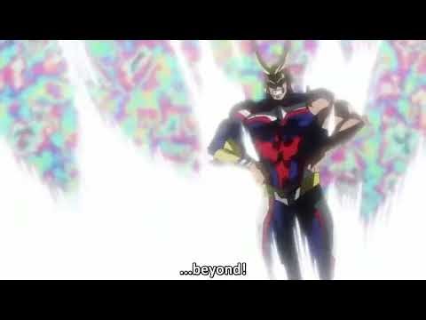 All Might doing a lat spread mid fight