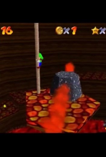 Elevator Tour In The Volcano - Super Mario 64 #gaming #nintendo #supermario64 #shorts #retro #mario