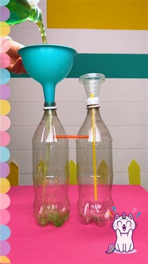 🌊🥤 Water Experiment! Watch It Flow! 😲✨ #Kids #Learning