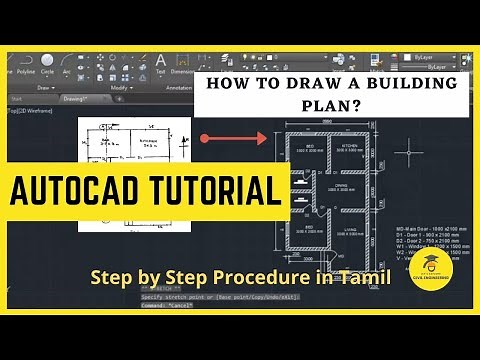 How to draw Building Plan in AutoCAD ? Full tutorial Tamil | Step by Step procedure @AutoCadTutorial