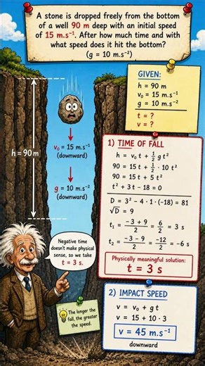 11 - Vertical projection (downward) #projectilemotion #projectile_motion #gravity #physics