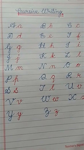 How to write cursive letter (A-Z) , Cursive writing for beginners