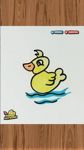 Duck drawing art tutorial #drawing #animalart #easydrawing #art #shorts