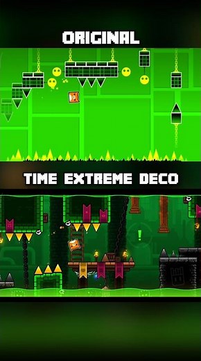 Time Machine: Original vs Time Extreme Decorations | Geometry Dash 2.2 #shorts