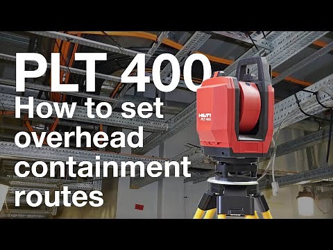 How to set overhead containment routes with the Hilti construction layout tool (PLT 400)