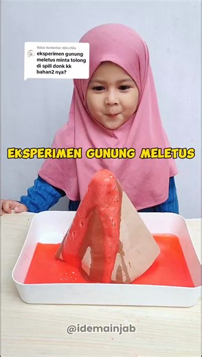 Eksperimen Gunung Meletus untuk Anak TK
