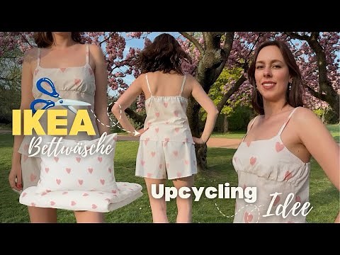 A cute pajama set made from old IKEA bedding?! 😍 Free pattern & easy DIY!