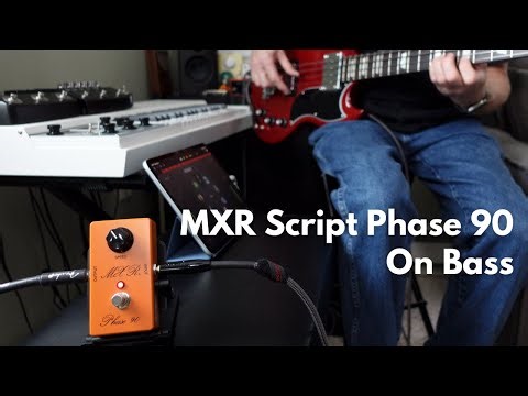 MXR Script Phase 90 LED On Bass: Overview and Sound Demo | Gibson SG Bass With Flatwound Strings