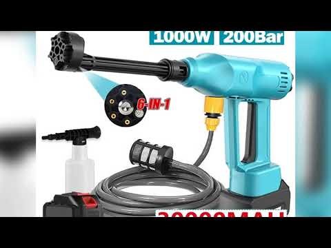 A must-have product #200Bar Electric Car Washer High Pressure Wash Water Gun Brushless Motor Cordl