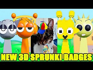 3D SPRUNKI RP and ANIMATIONS - How to get ALL 6 NEW Badges [50M VISITS!] Roblox