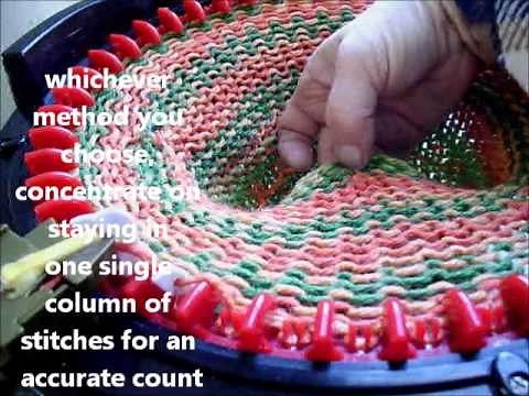 counting the rows of knitting on your Addi manually