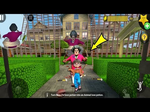 Scary Teacher 3D - troll Miss T many ladder and traps (Mod menu) gameplay part 5344 #scaryteacher3d