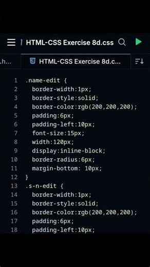 HTML-CSS Exercise 8d #html #css3