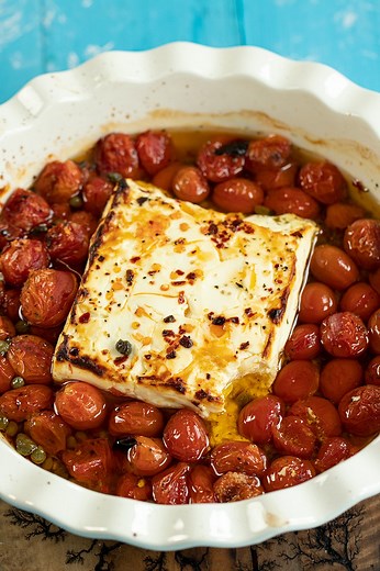 Baked Feta & Tomatoes Appetizer