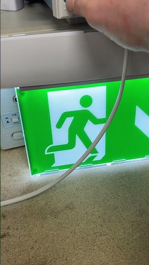 LED emergency exit sign with lithium battery ceiling mounted. #emergencylight #exitlight #ledlights