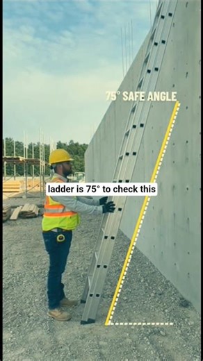 Ladder Safety Tip 🚧 | Always Use the 75-Degree Rule