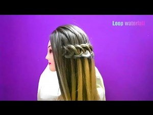 how to do Loop waterfall braid ✿ Easy hairstyle tutorial for beginners #2020