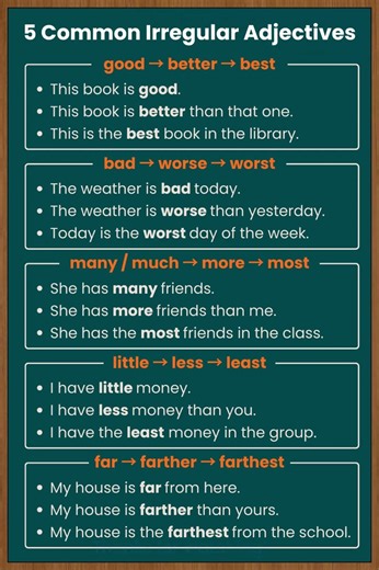 IMPORTANT 🔥 ! Master These 5 Irregular Adjectives Fast