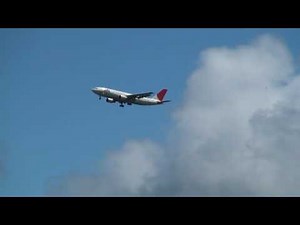 エアバスＡ300-600R 旭川空港着陸5分前富良野上空