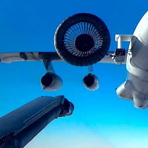 67K views · 603 reactions | Aerial refueling, or "tanking" is the process of transferring aviation fuel from one aircraft (the tanker) to another (the receiver) during flight.⛽️ This allows the receiver to takeoff with a greater payload, as the maximum takeoff weight is maintained by carrying less fuel and topping off once airborne. This activity is only used during military operations. #TechnologyThursday  | Science Channel | Facebook