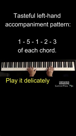 Left-Hand Piano Accompaniment Pattern: Tasteful & Effective
