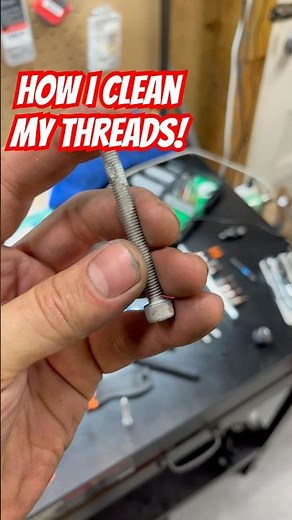 HOW TO CLEAN BOLT THREADS! #mechanic #automobile #tools #howto #diy #automotive #ytshorts #fyp