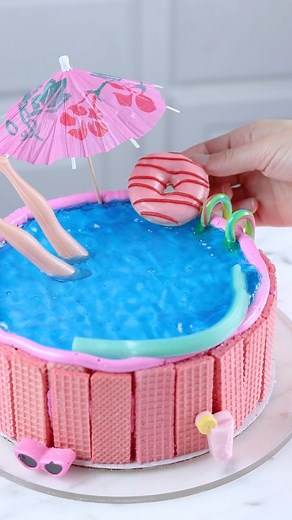 1.9M views · 76K reactions | Barbie Pool Cake Hack!  I tried...
