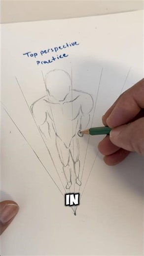Drawing a figure from top perspective(easy) #artclass #artdrawing #artinstruction #drawinglessons