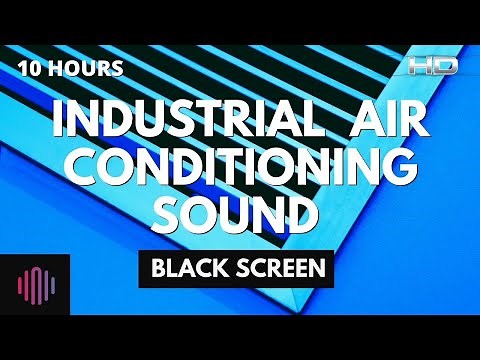 Industrial air conditioning fan sound with a black screen - 10 hours of air conditioner fan noise