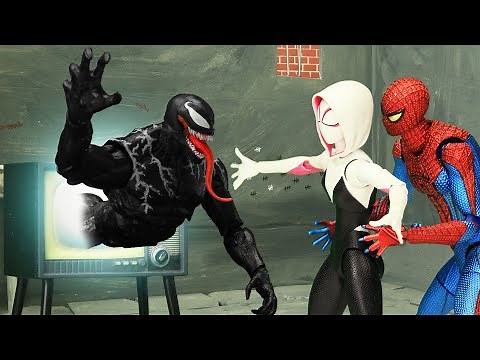 Spider-man is Haunted by Venom and Gwen Stacy saves him | Figure Stop Motion