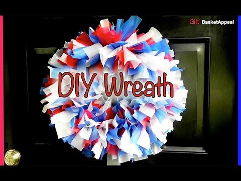 Easy DIY Wreath - Plastic Tablecloths